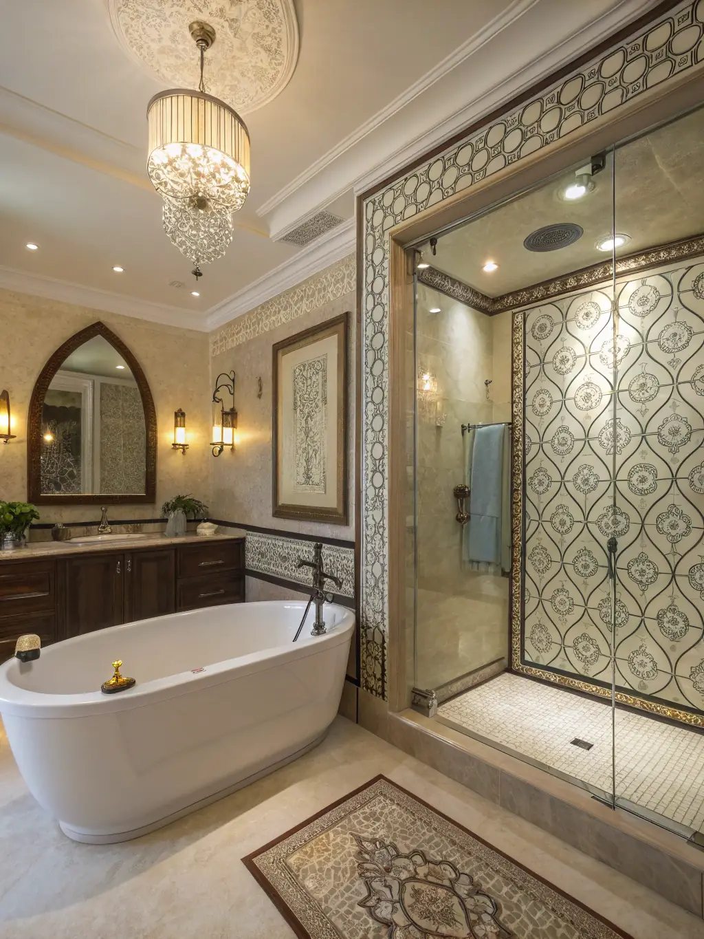 A well-lit photograph of a renovated bathroom, showcasing modern fixtures, tiling, and design elements, reflecting ML Contracting LLC's bathroom remodeling expertise.